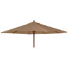 Blount Round 2700mm Fabric Parasol With Pulley In Taupe