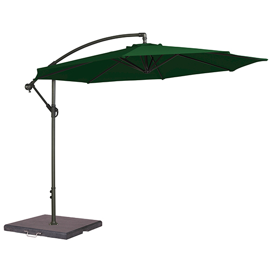 Blount Round 3000mm Cantilever Fabric Parasol In Green - UKFurnitures.co.uk