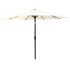 Charles Bentley 2.7m Metal Patio Garden Umbrella Cream