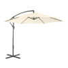 Charles Bentley 3m Hanging Banana Cantilever Garden Umbrella Cream