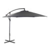 Charles Bentley 3m Hanging Banana Cantilever Garden Umbrella Grey