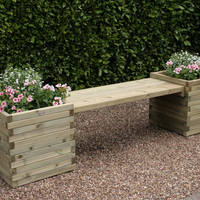 British Made Windermere Garden Planter Bench FSC® Certified