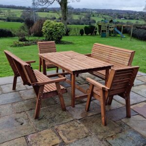 Vail Timber Dining Table Large With 2 Chairs 2 Large Benches